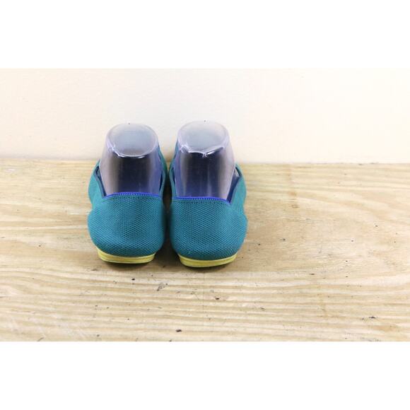 Rothy's Flats Womens 8.5 Round Toe Ballet Flats Green Blue Slip Ons Shoes - Picture 3 of 10
